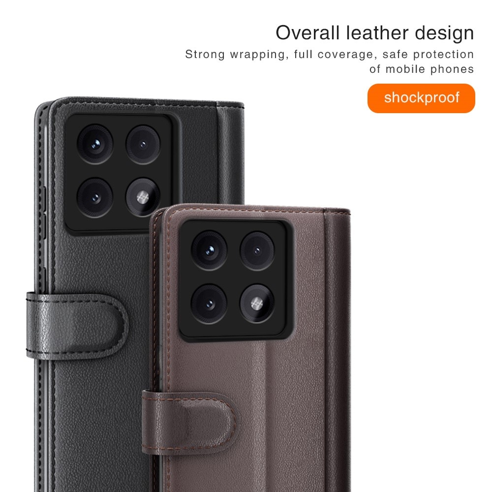 Ekte Lærveske Xiaomi 14T Svart