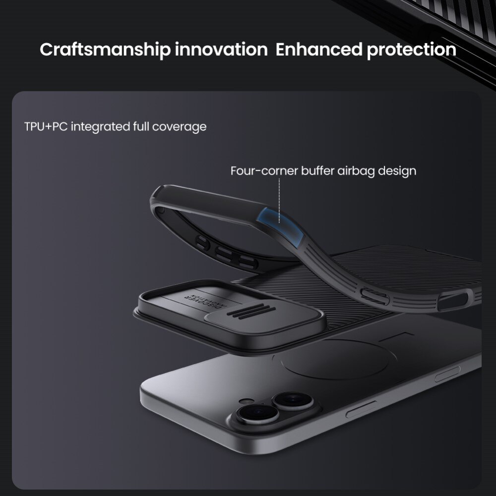 CamShield Deksel iPhone 16 Plus Svart