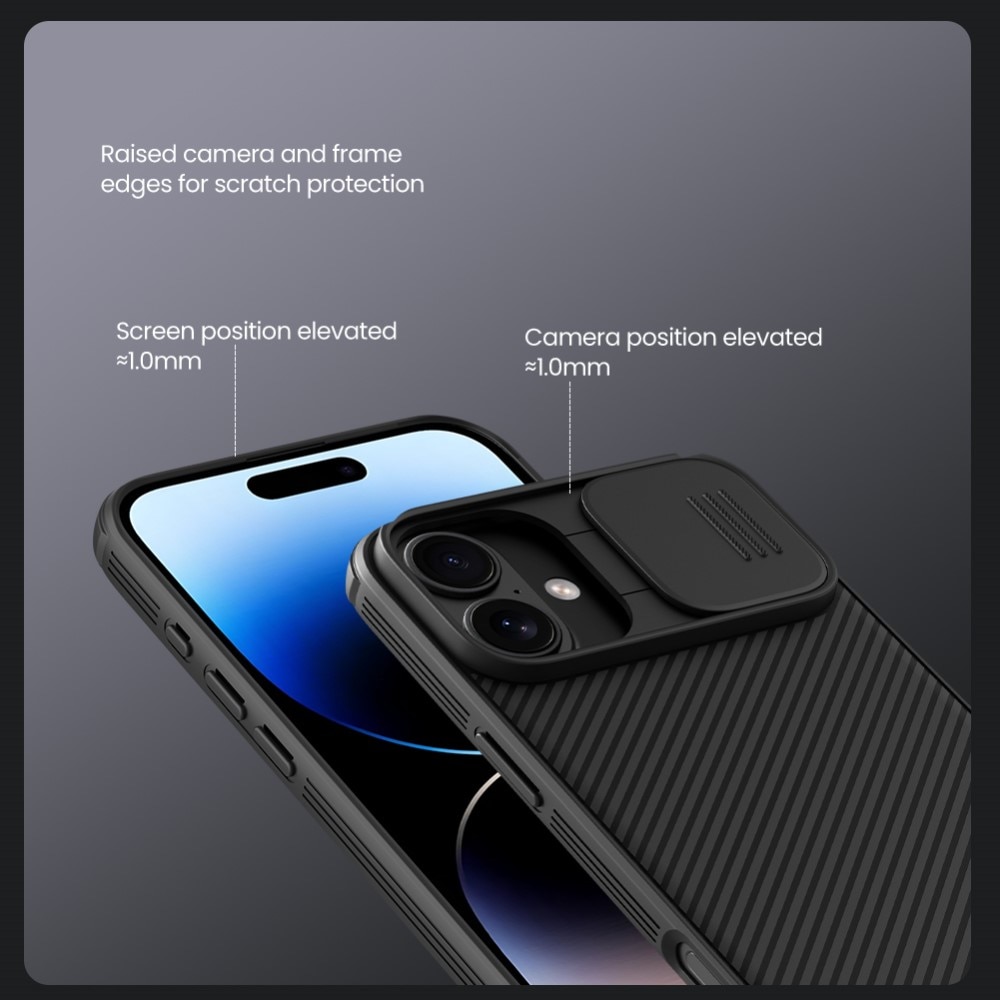 CamShield Deksel iPhone 16 Plus Svart