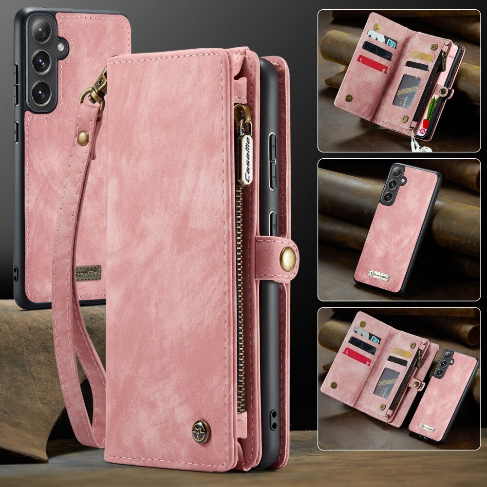 Multi-slot Lommeboksetui Samsung Galaxy S24 FE Rosa