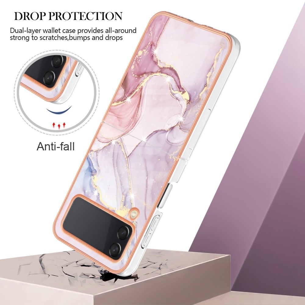 TPU Deksel Samsung Galaxy Z Flip 4 rosa marmor