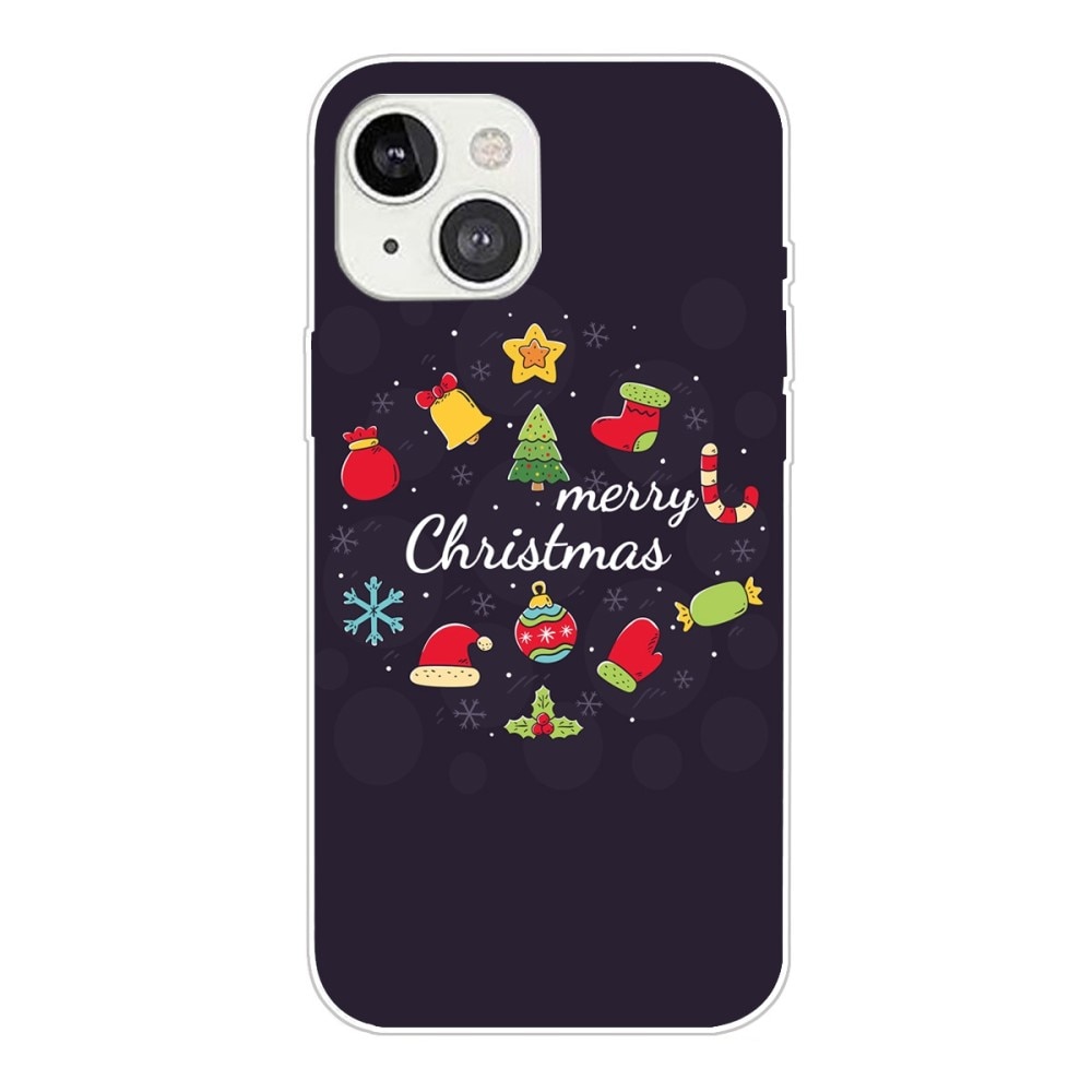 TPU Deksel med Julemotiv iPhone 14 - Merry Christmas