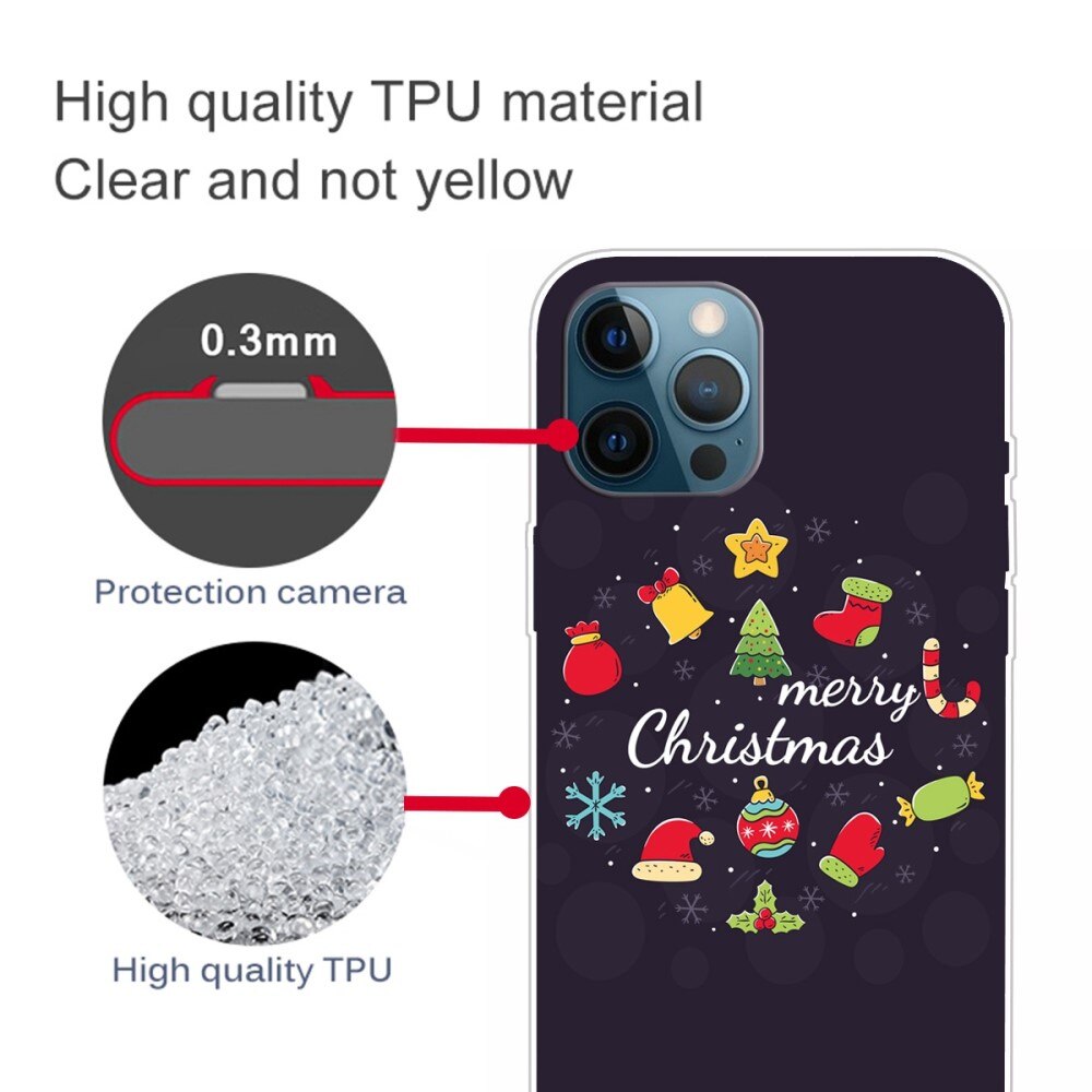 TPU Deksel med Julemotiv iPhone 14 Pro - Merry Christmas