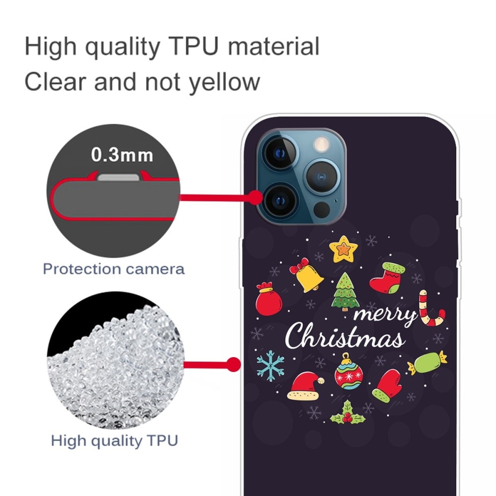 TPU Deksel med Julemotiv iPhone 14 Pro Max - Merry Christmas