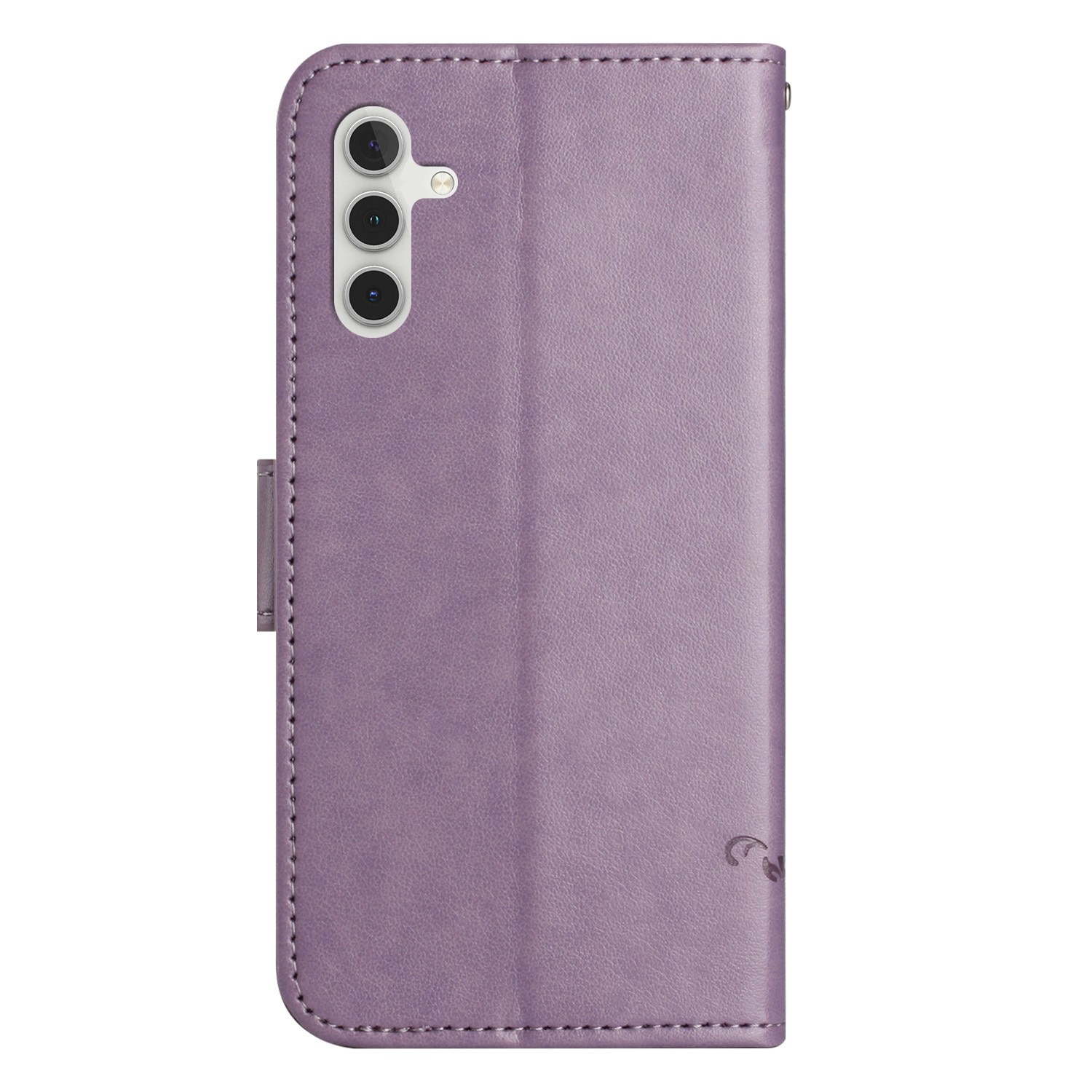 Lærveske Sommerfugler Samsung Galaxy A17 Lilla