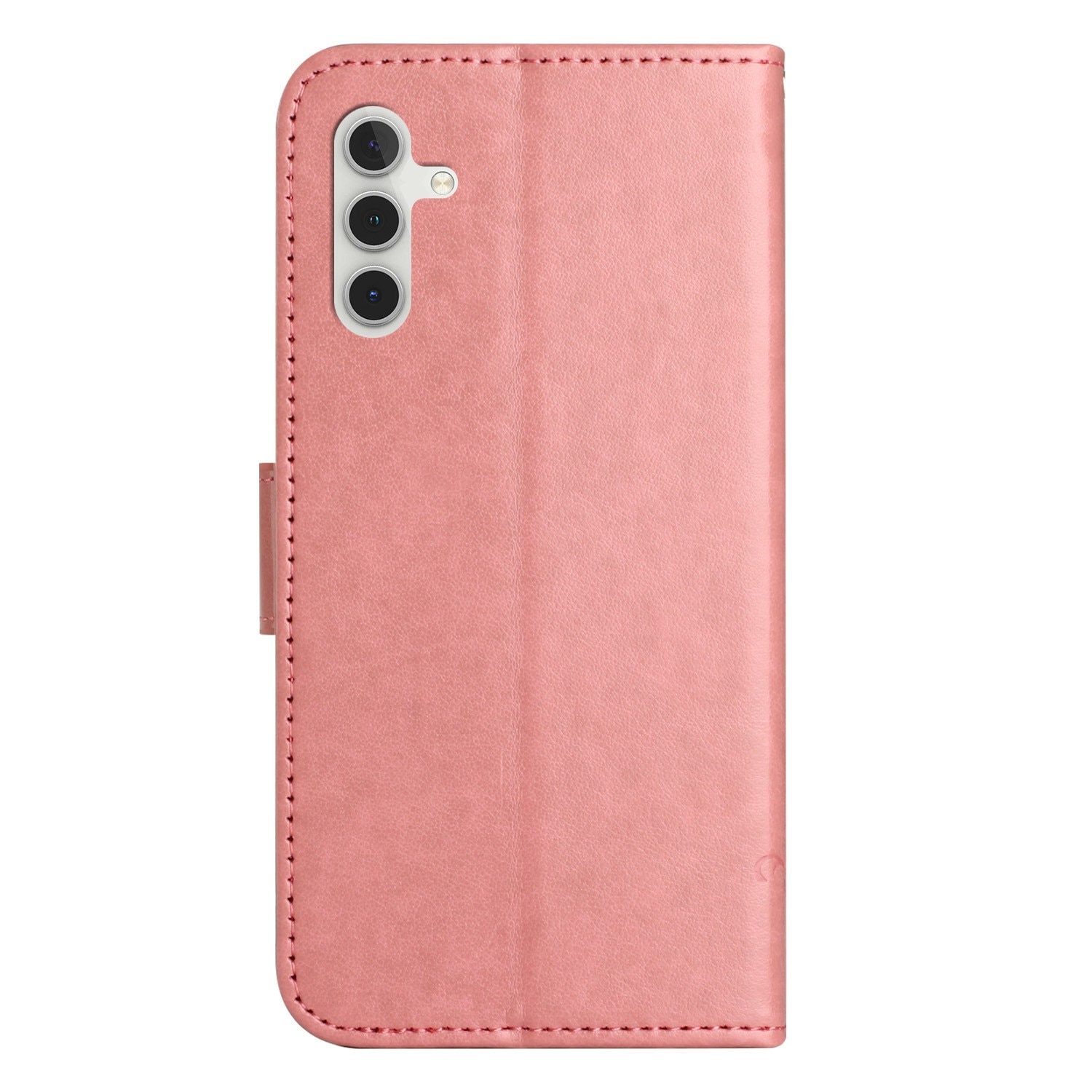 Lærveske Sommerfugler Samsung Galaxy A17 Rosa