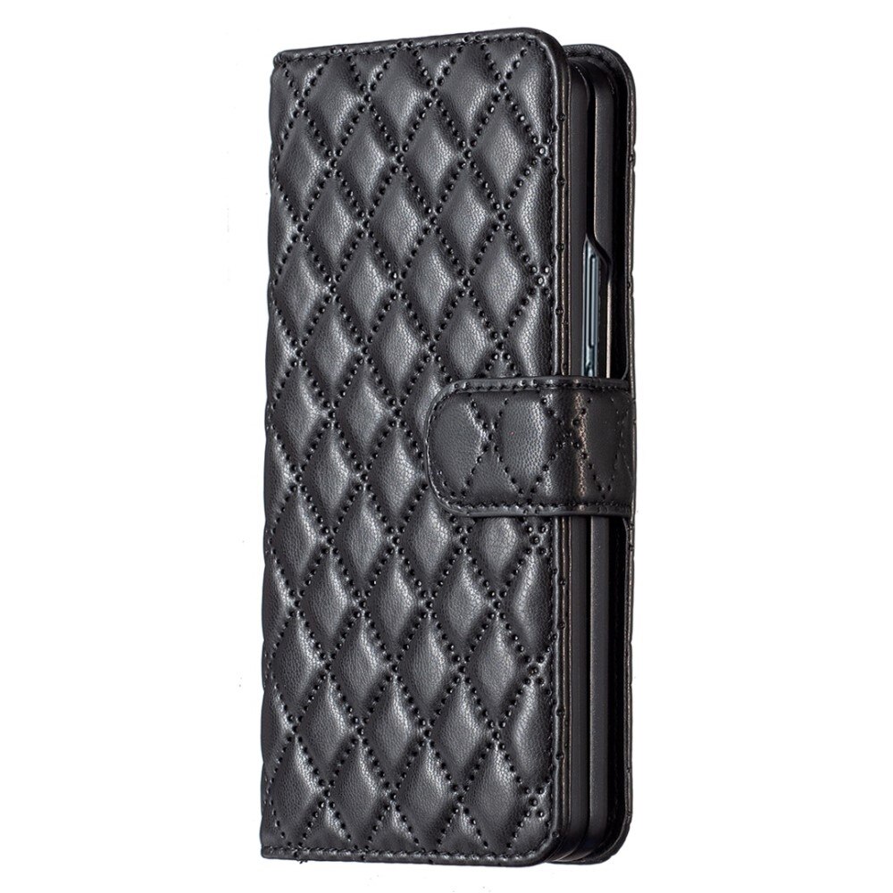 Lommebokdeksel Samsung Galaxy Z Fold 3 Quilted svart