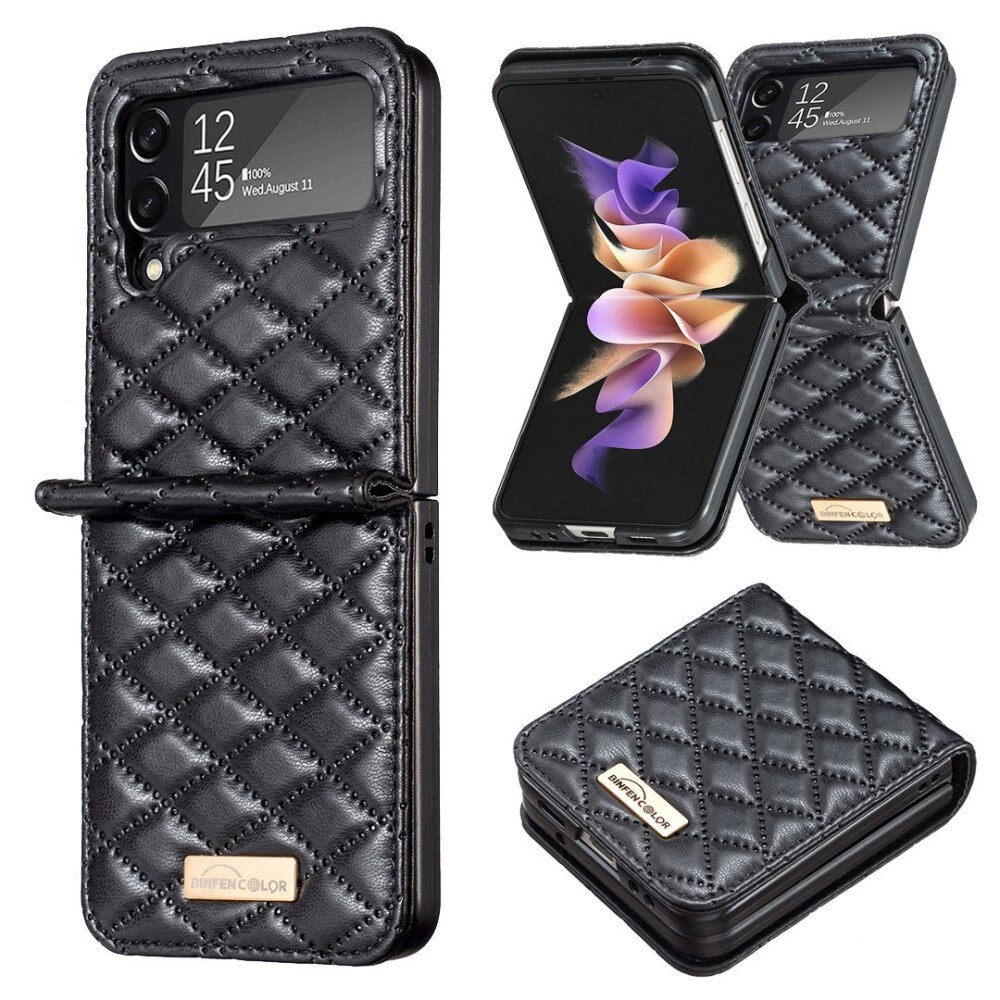 Deksel Samsung Galaxy Z Flip 3 Quilted svart