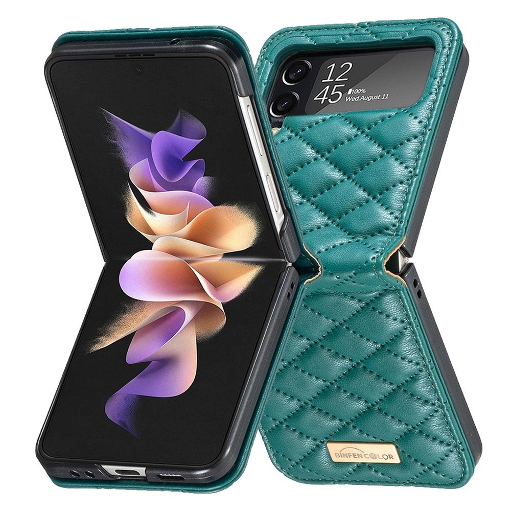 Deksel Samsung Galaxy Z Flip 3 Quilted grønn