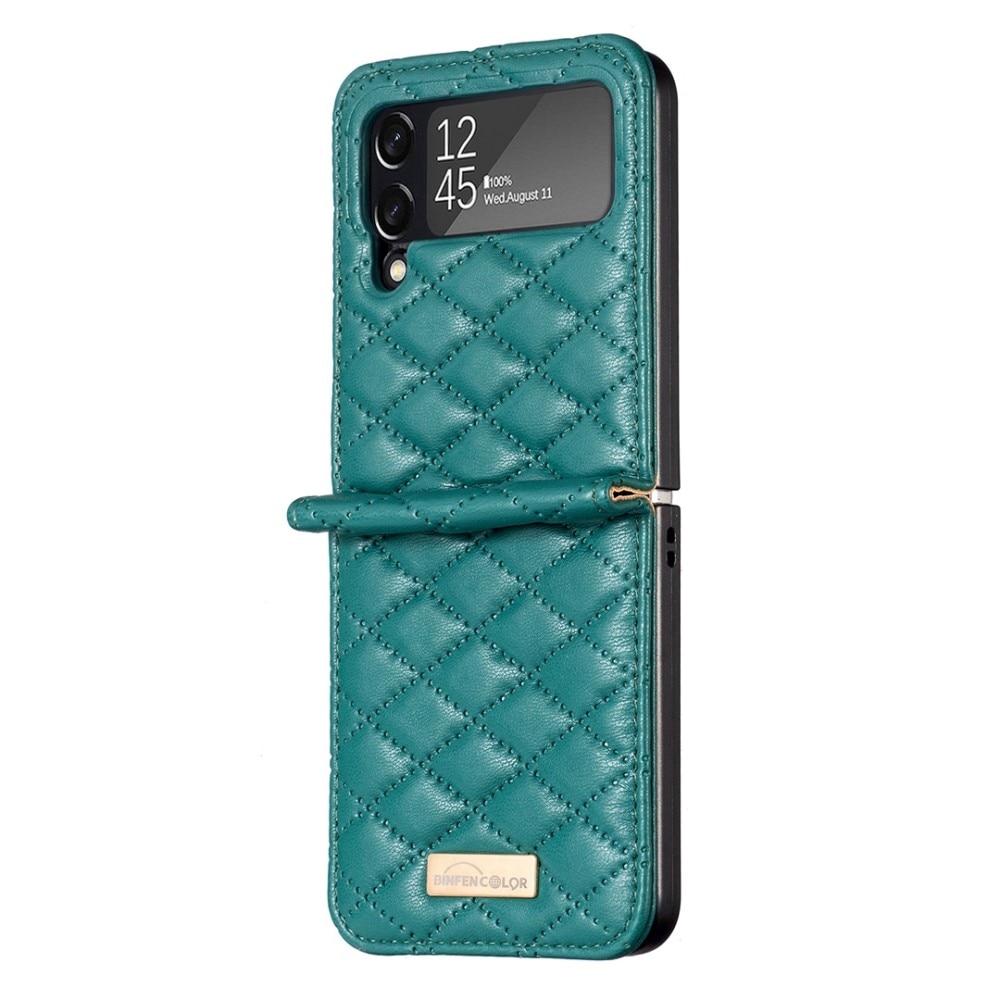 Deksel Samsung Galaxy Z Flip 3 Quilted grønn