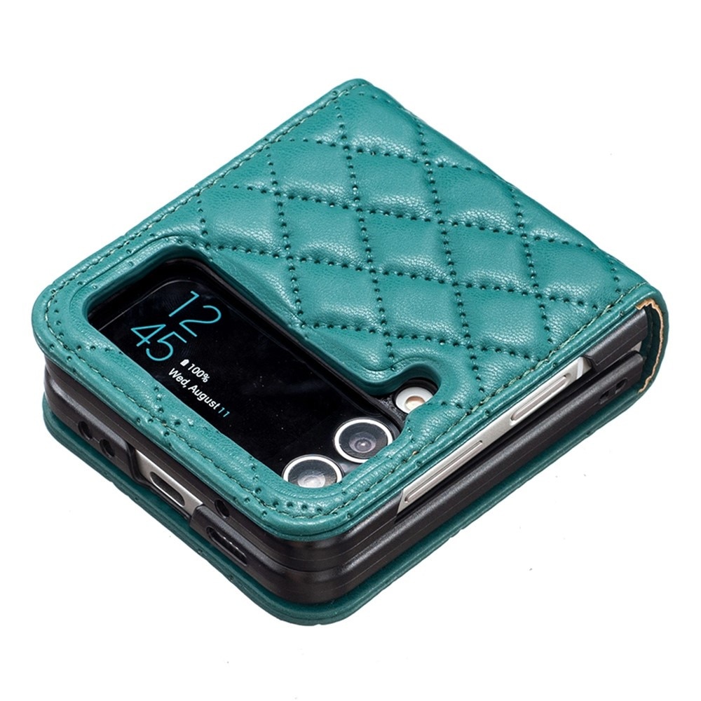 Deksel Samsung Galaxy Z Flip 3 Quilted grønn