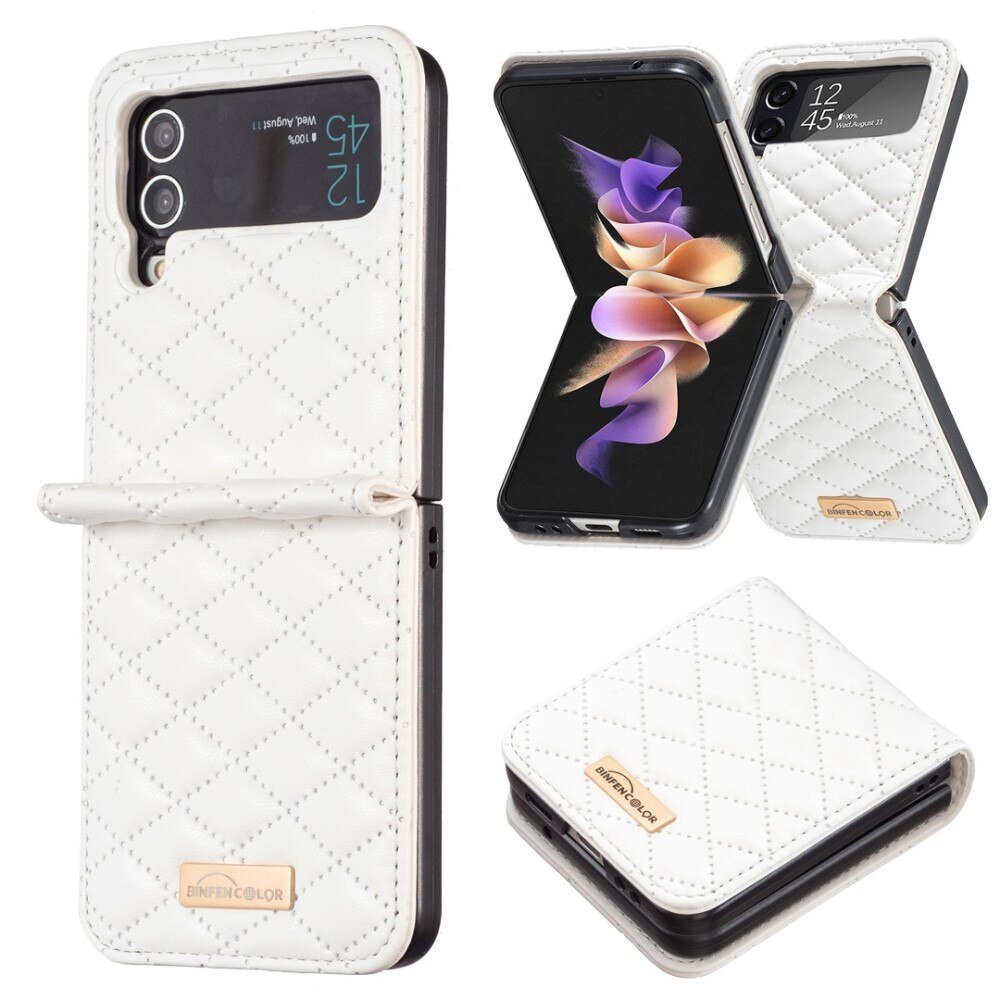 Deksel Samsung Galaxy Z Flip 3 Quilted hvit