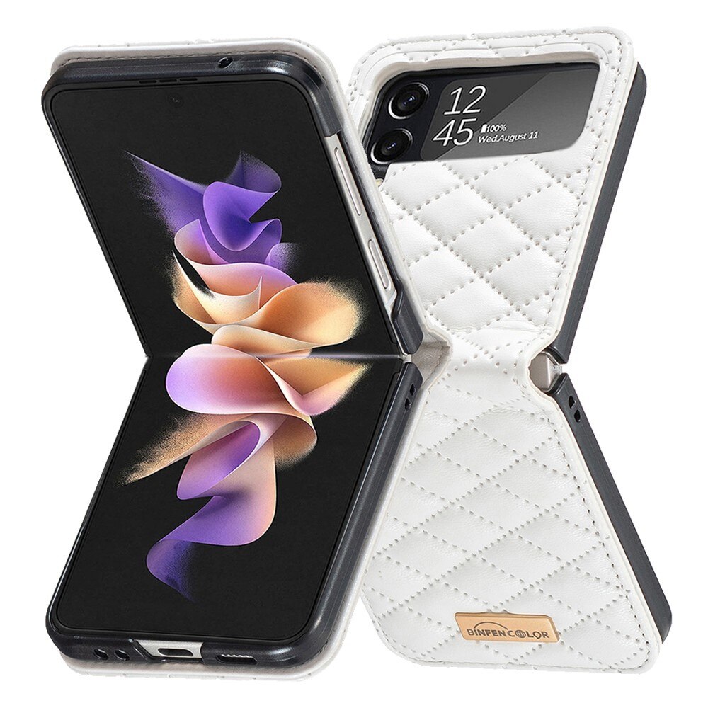 Deksel Samsung Galaxy Z Flip 3 Quilted hvit