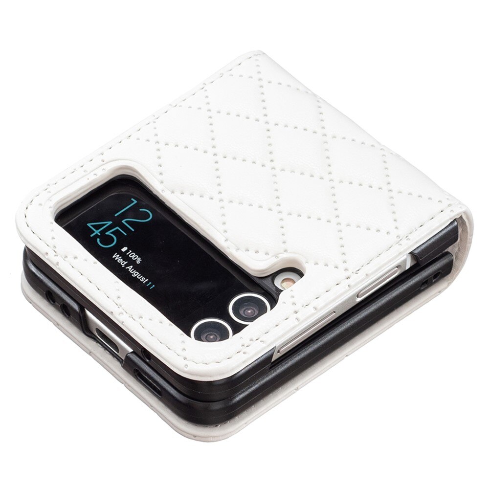 Deksel Samsung Galaxy Z Flip 3 Quilted hvit