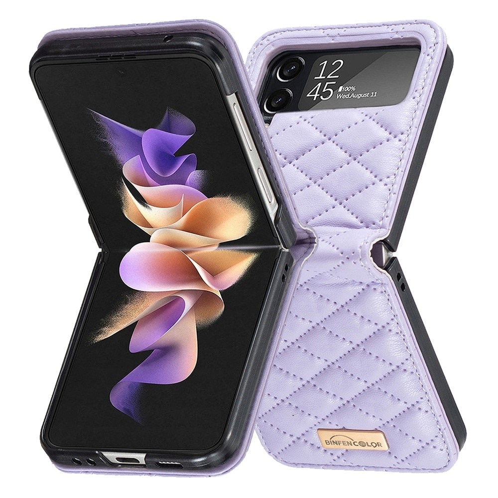 Deksel Samsung Galaxy Z Flip 3 Quilted lilla