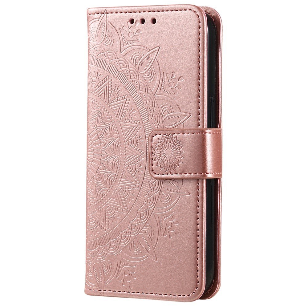 Lærveske Mandala Xiaomi 12T/12T Pro rosa gull