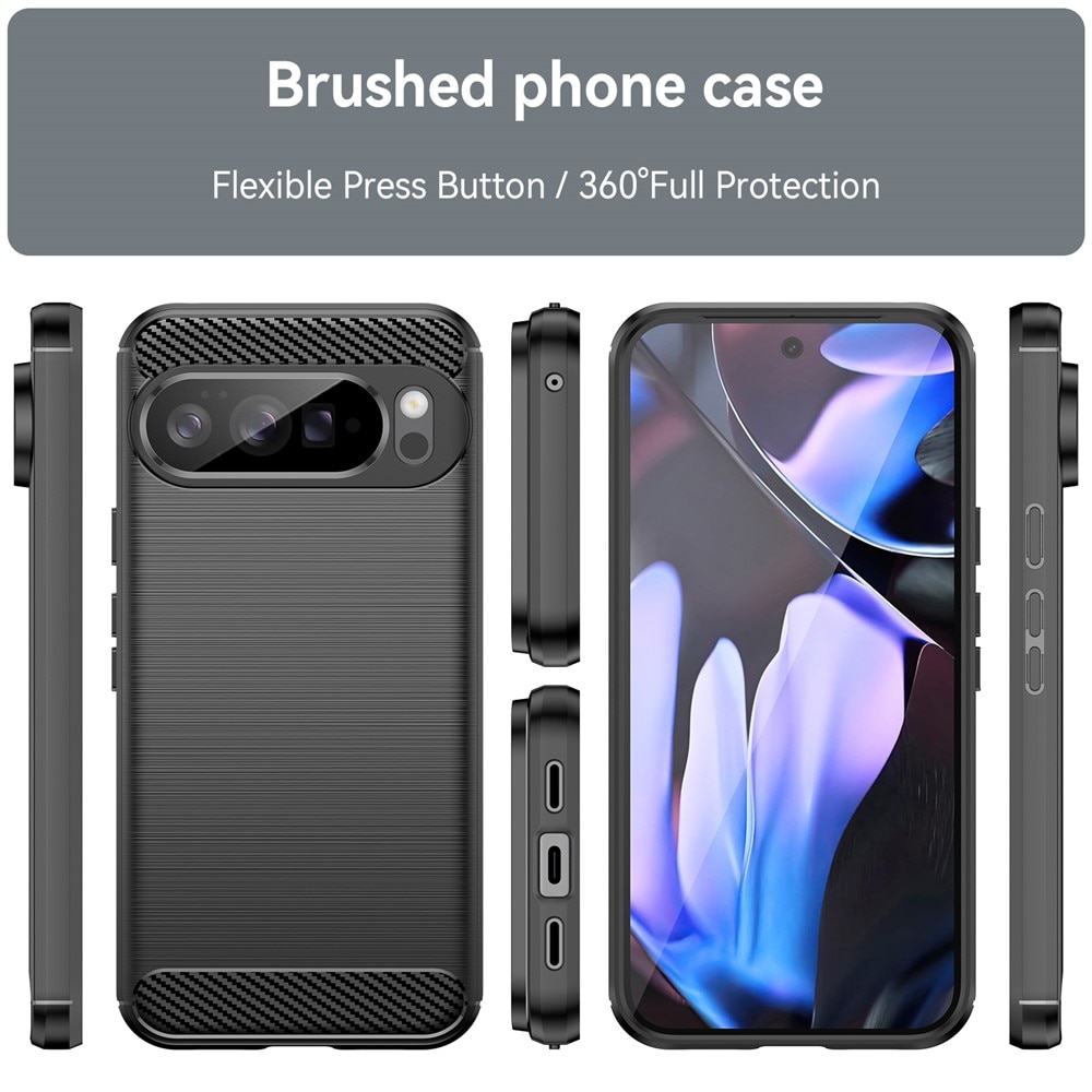 Google Pixel 10 Pro XL Deksel TPU Brushed Svart