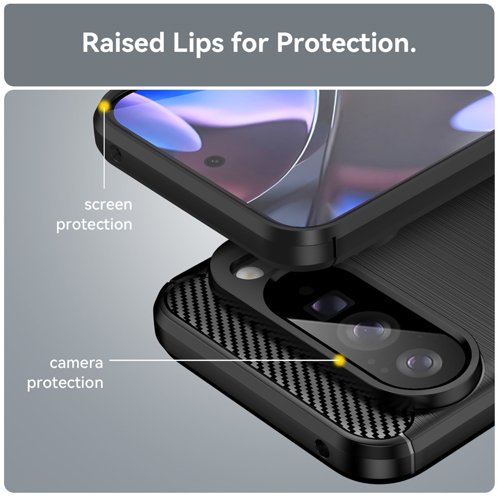 Google Pixel 10 Pro XL Deksel TPU Brushed Svart