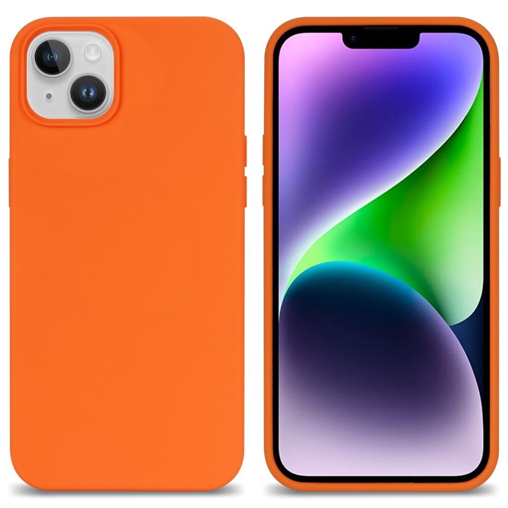 Deksel Silikon iPhone 14 oransje