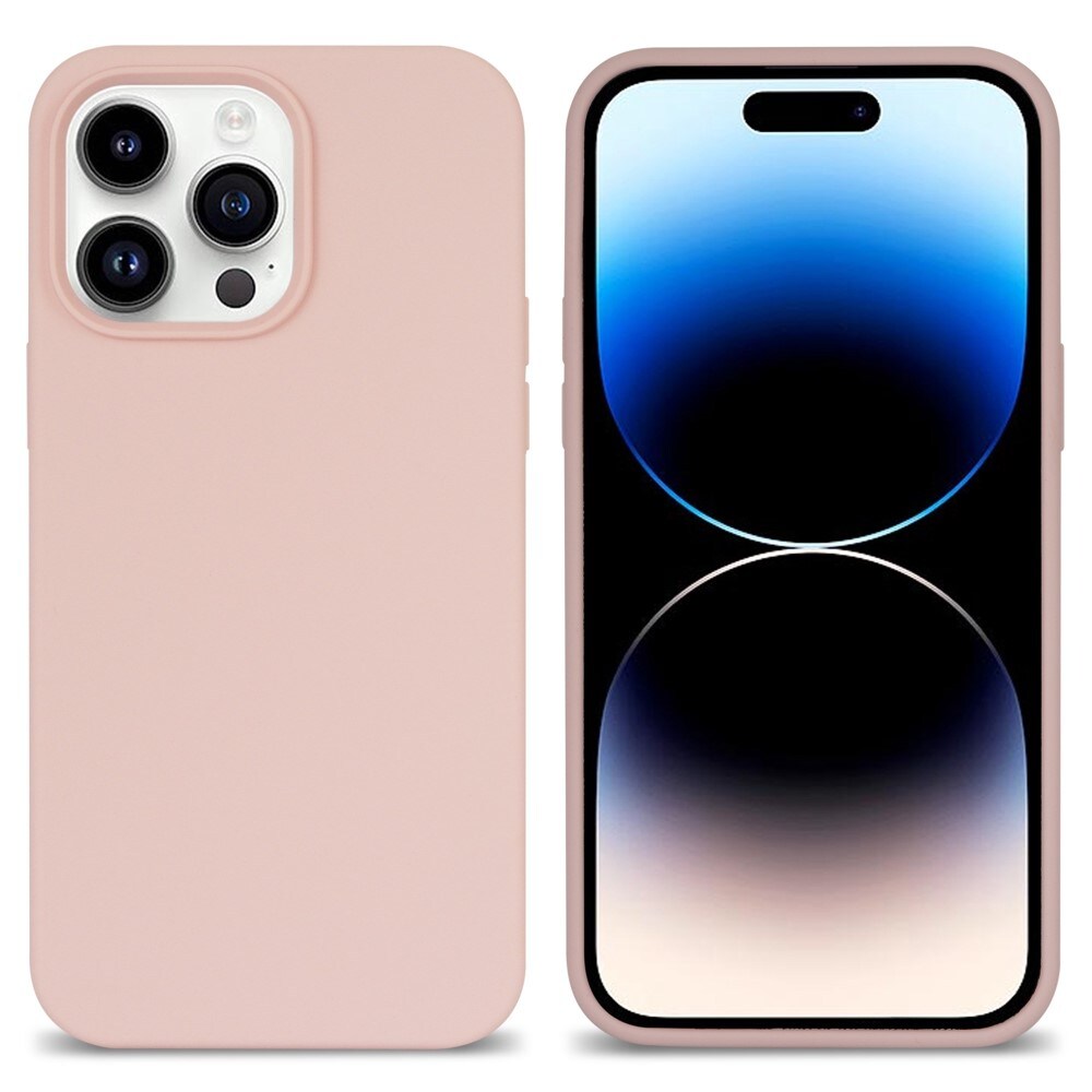 Deksel Silikon iPhone 14 Pro rosa