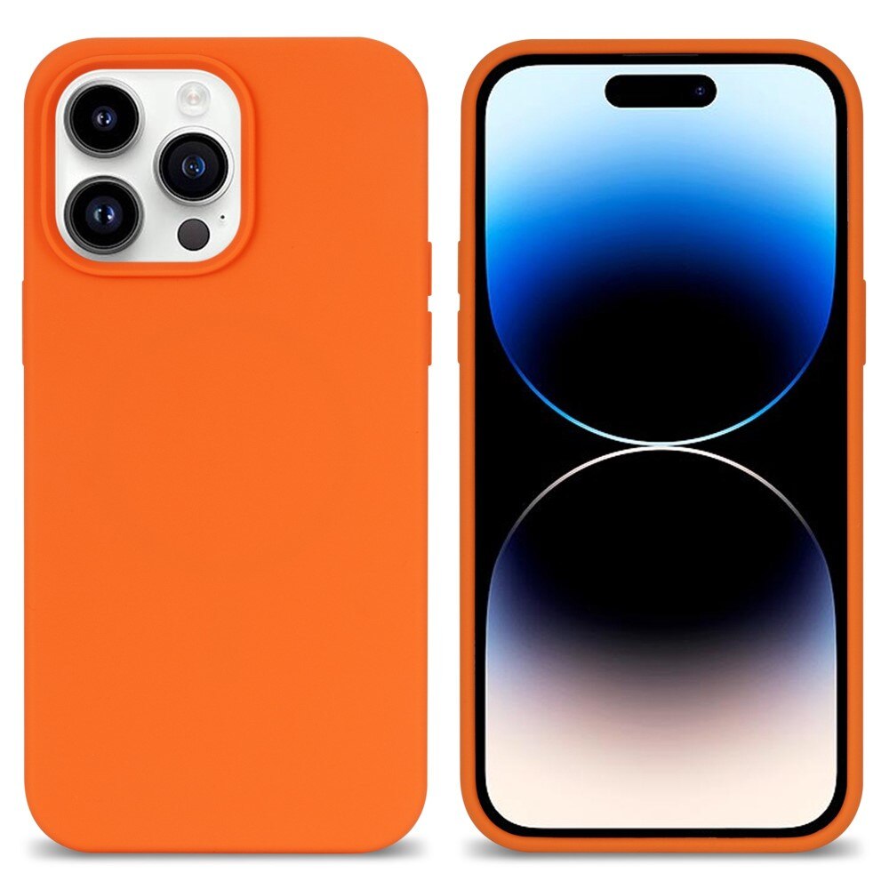 Deksel Silikon iPhone 14 Pro oransje