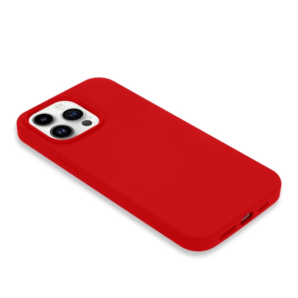 Deksel Silikon iPhone 14 Pro Max rød