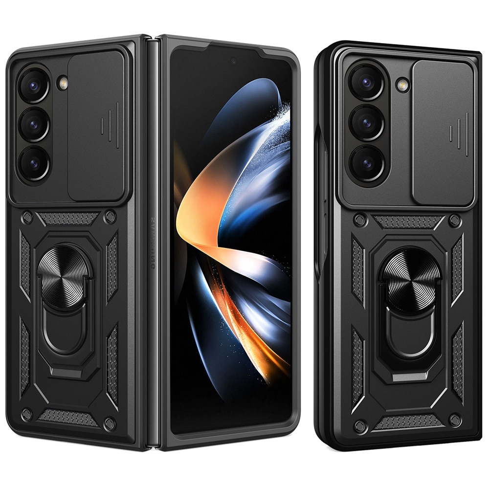 Hybriddeksel Tech Ring+Kamerabeskyttelse Samsung Galaxy Z Fold 7 svart