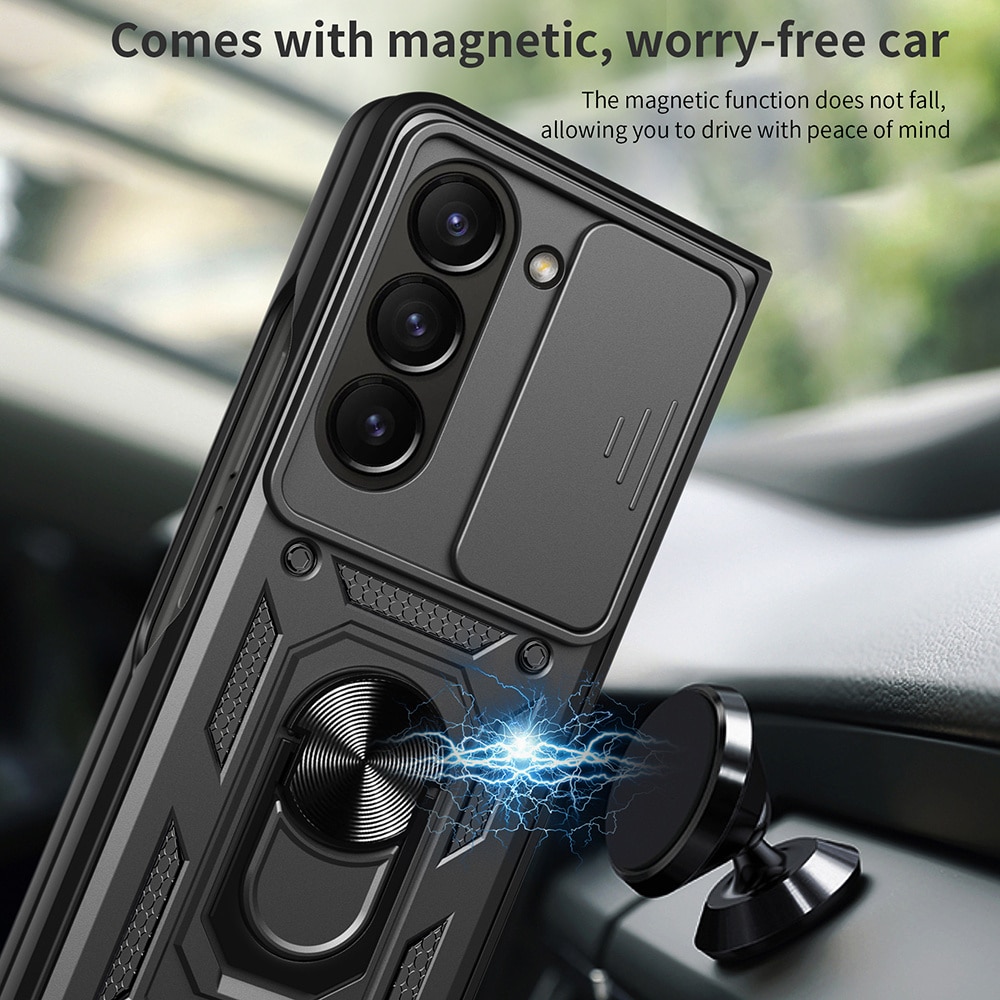 Hybriddeksel Tech Ring+Kamerabeskyttelse Samsung Galaxy Z Fold 7 svart