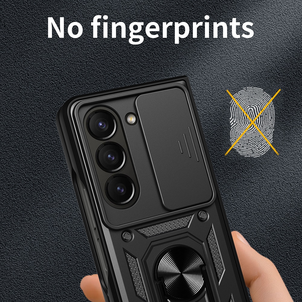 Hybriddeksel Tech Ring+Kamerabeskyttelse Samsung Galaxy Z Fold 7 svart