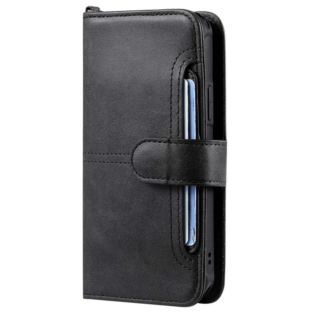 Magnet Leather Wallet iPhone 14 Pro svart