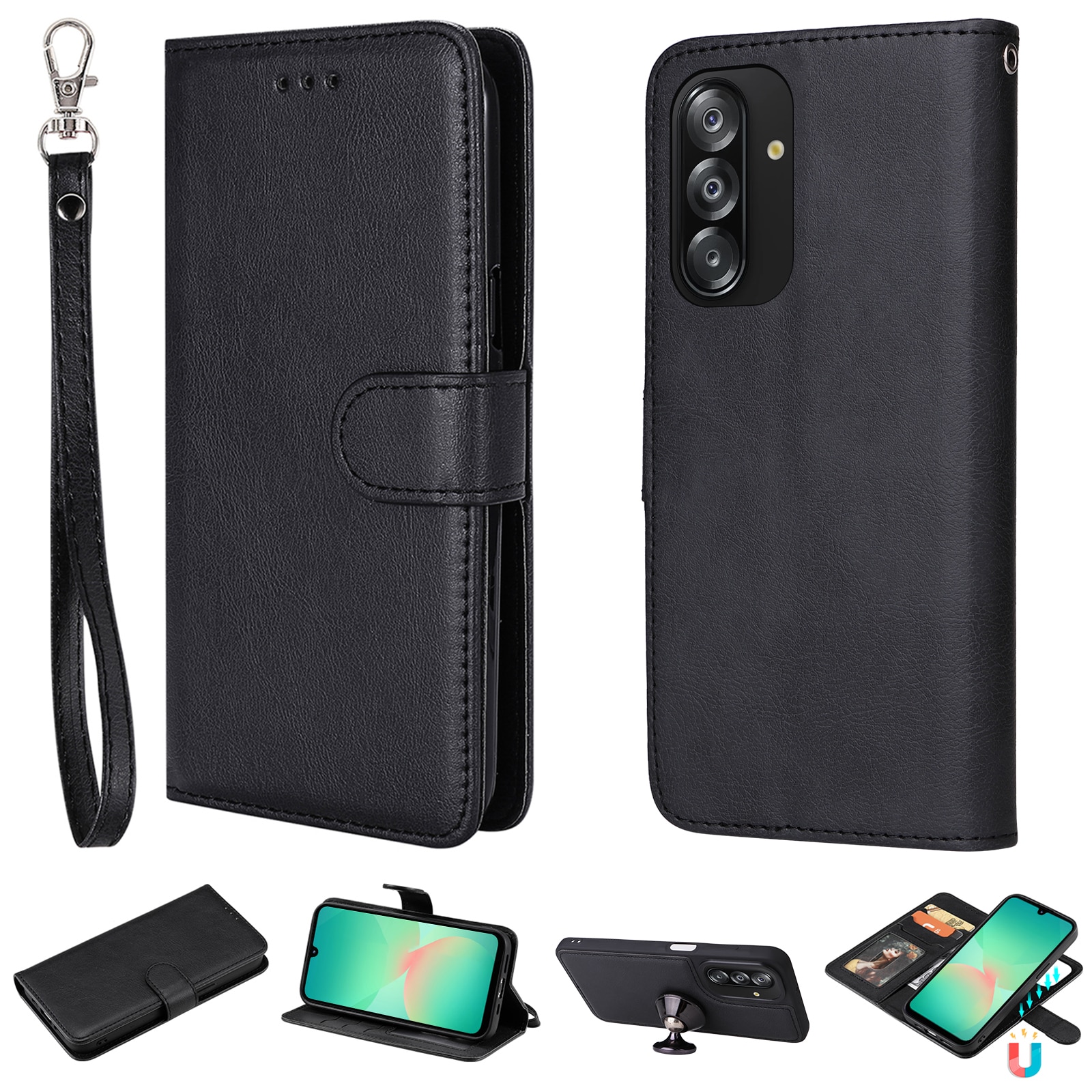 Magnetisk mobiletui Samsung Galaxy A17 Svart