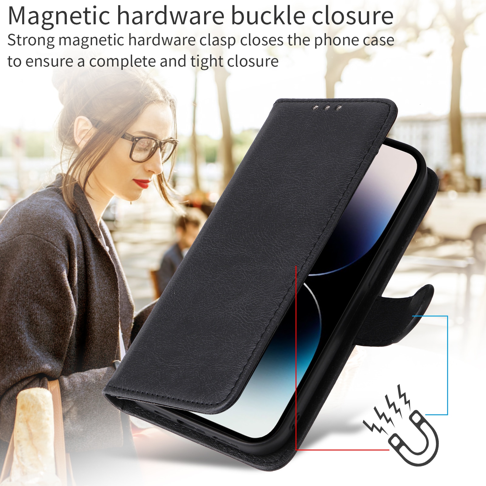 Magnetisk mobiletui Samsung Galaxy A17 Svart