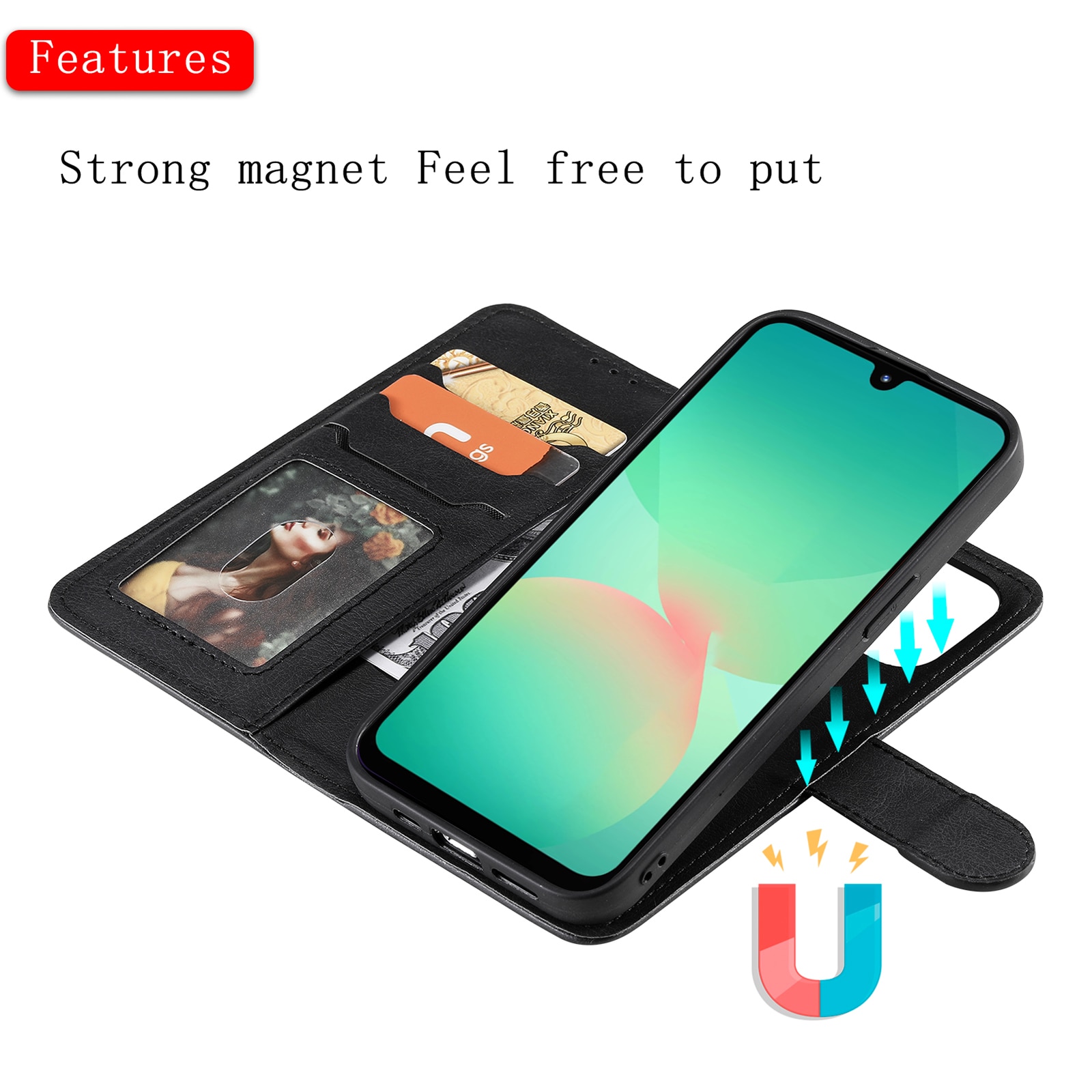 Magnetisk mobiletui Samsung Galaxy A17 Svart
