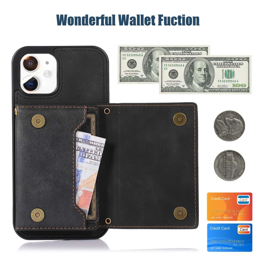 Lommebokdeksel Glitter iPhone 11 svart