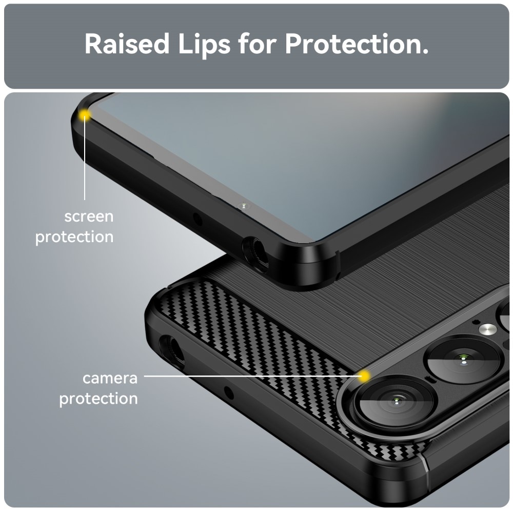 Sony Xperia 1 VII Deksel TPU Brushed Svart
