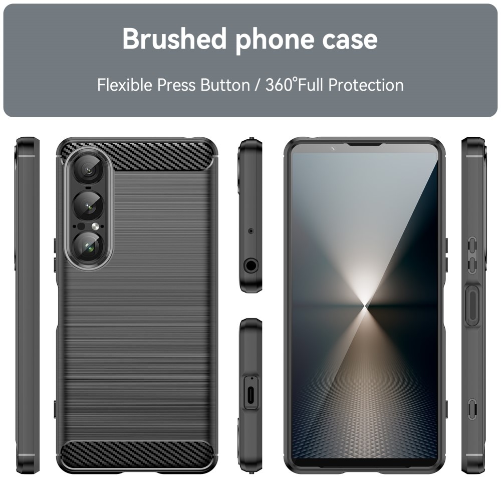 Sony Xperia 1 VII Deksel TPU Brushed Svart