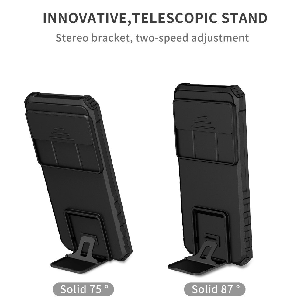 Google Pixel 9 Kickstand Deksel kamerabeskyttelse Svart