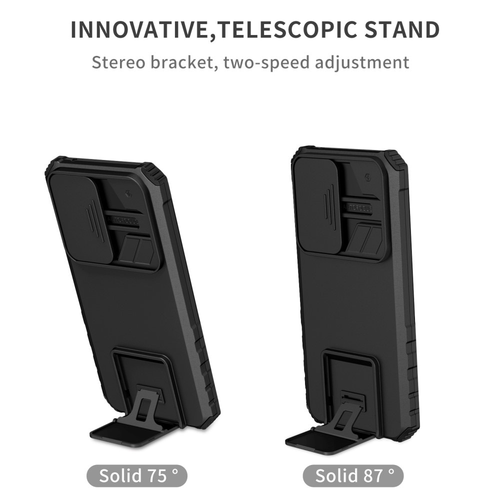 Samsung Galaxy A56 Kickstand Deksel kamerabeskyttelse Svart