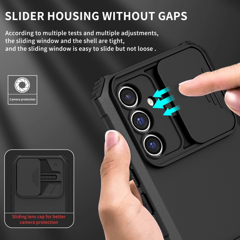 Samsung Galaxy A56 Kickstand Deksel kamerabeskyttelse Svart