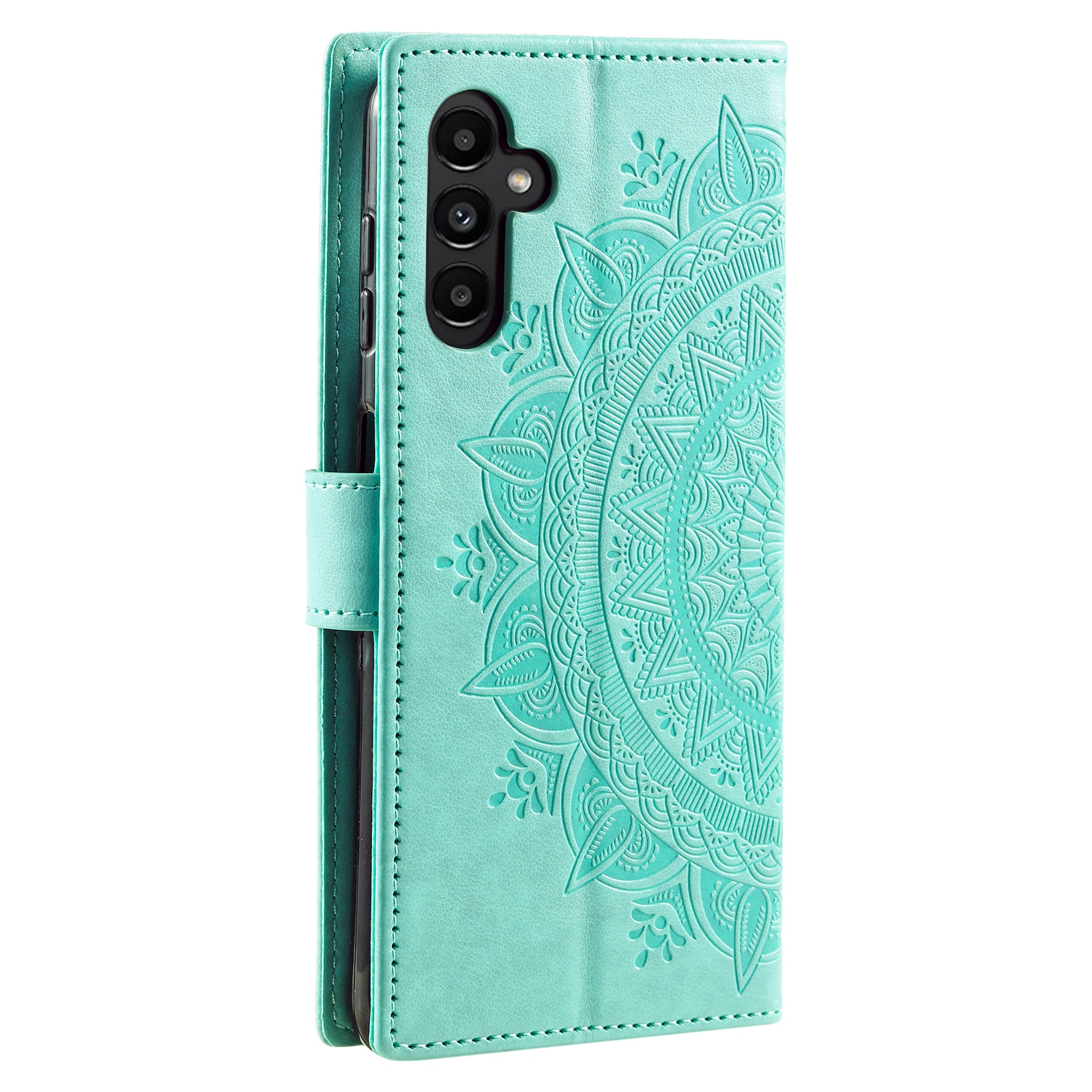 Lærveske Mandala Samsung Galaxy A17 Grønn