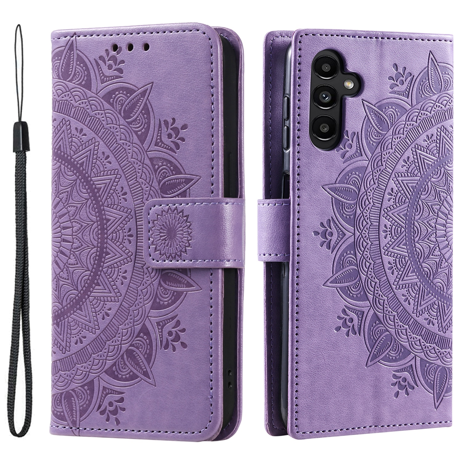 Lærveske Mandala Samsung Galaxy A17 Lilla