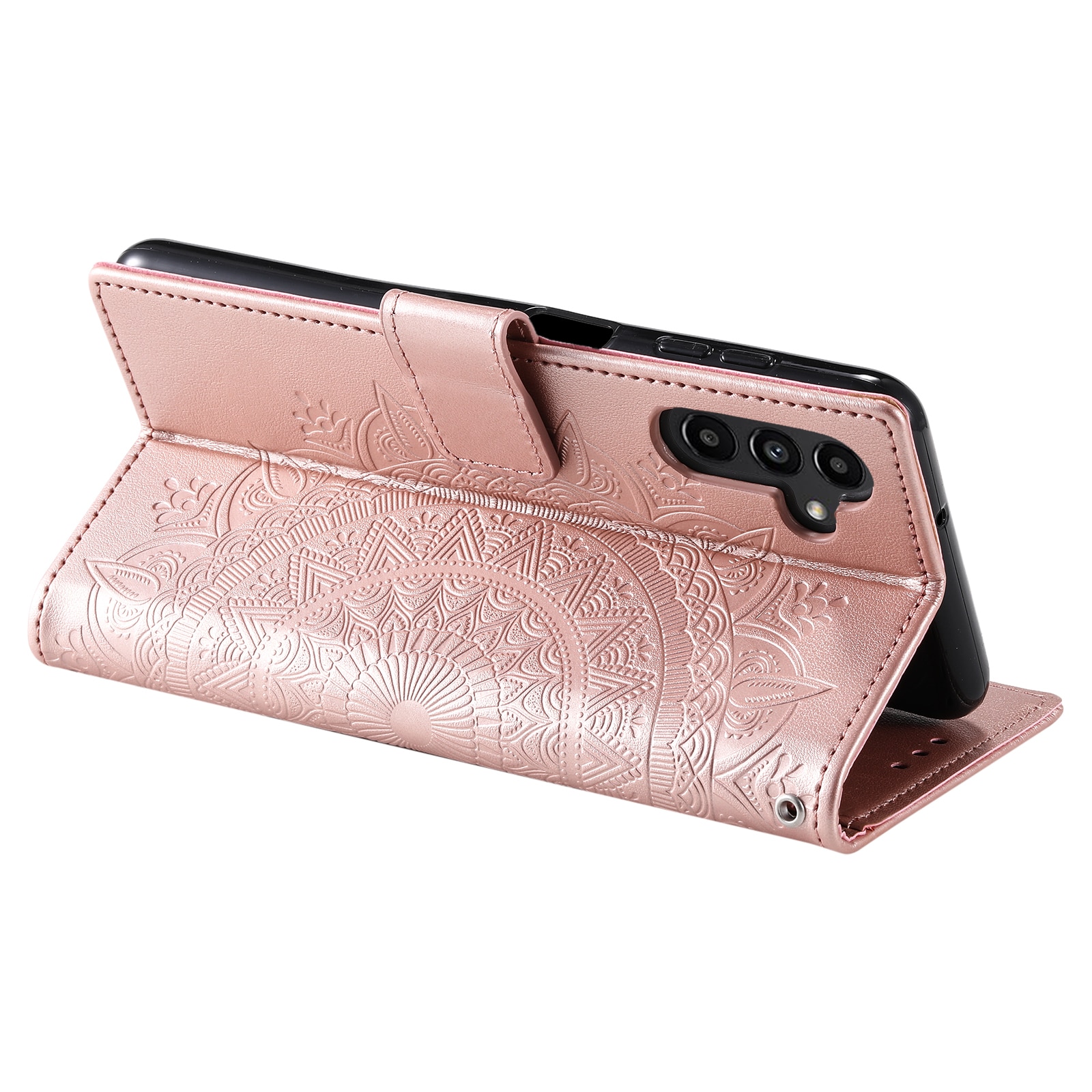 Lærveske Mandala Samsung Galaxy A17 Rosegull