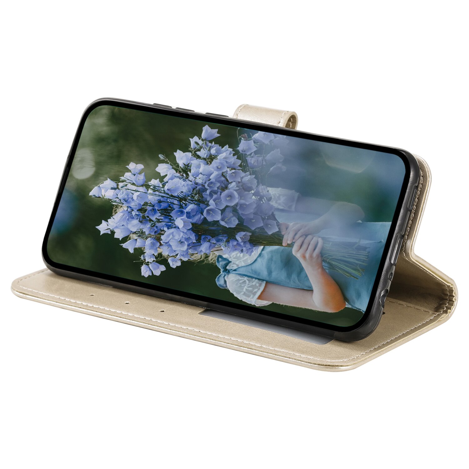 Lærveske Mandala Samsung Galaxy A17 Gull