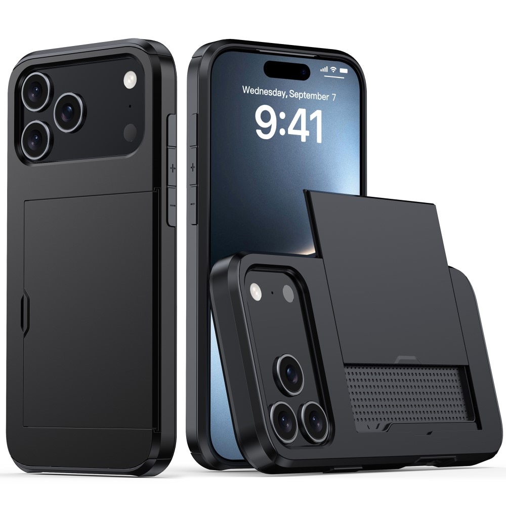 Deksel Kortholder iPhone 17 Pro Svart