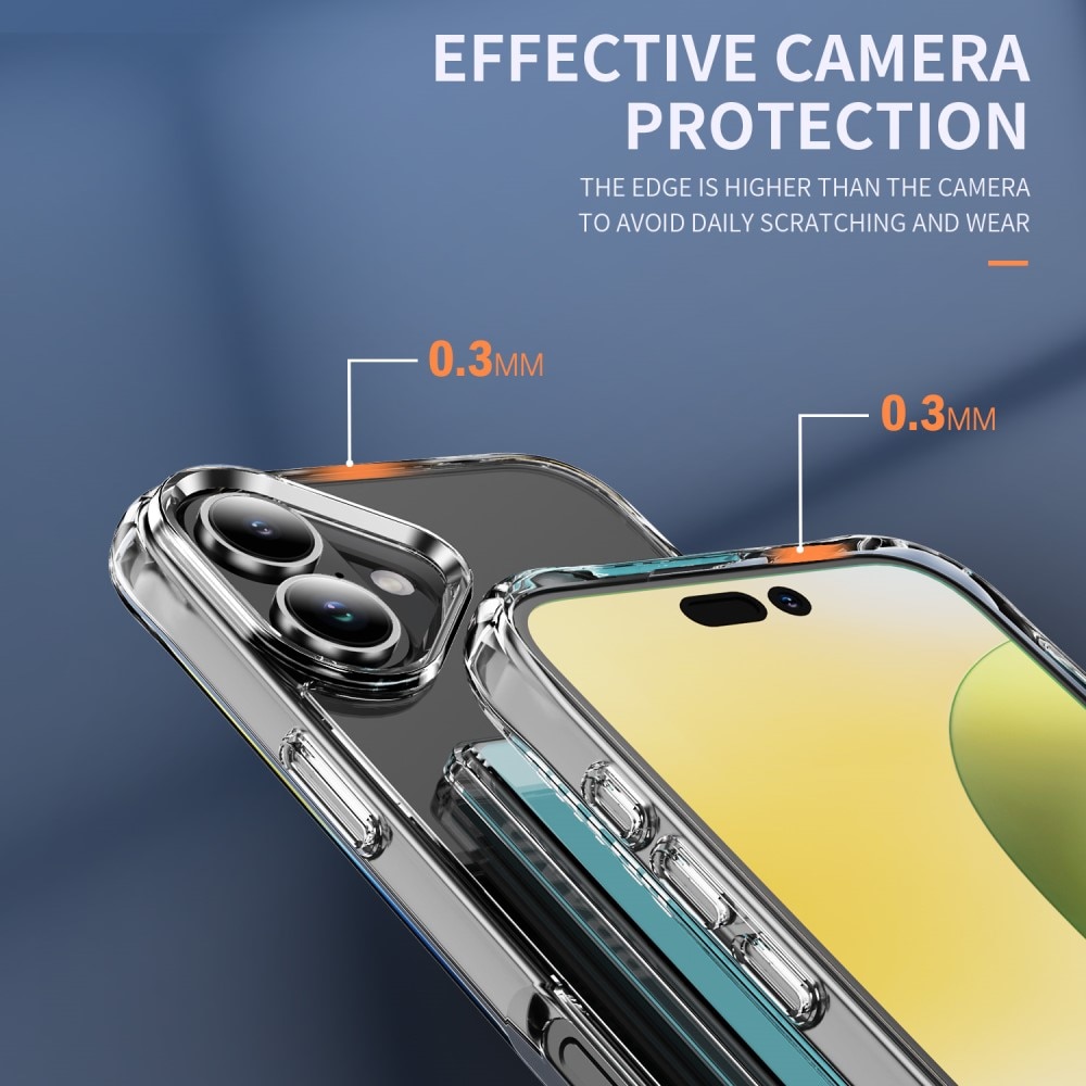 Hybriddeksel Kortholder iPhone 17 Gjennomsiktig
