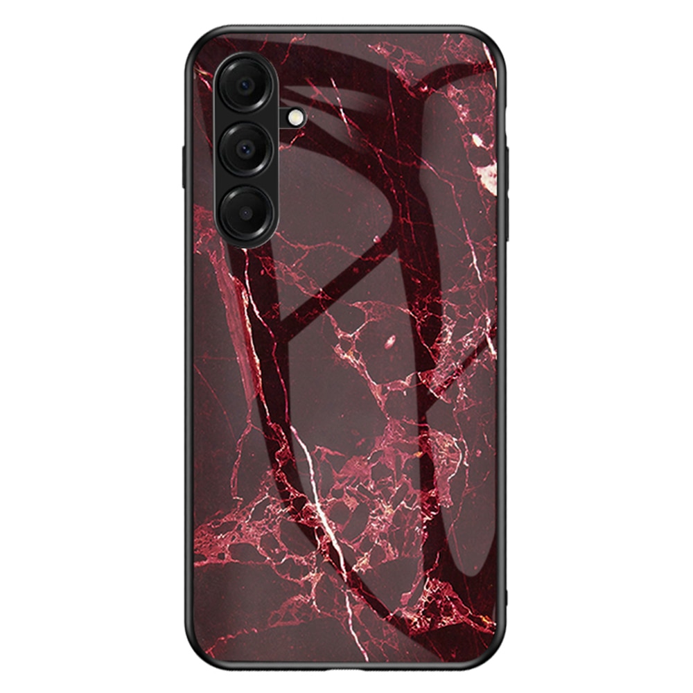 Herdet Glass Deksel Samsung Galaxy A17 Rød marmor