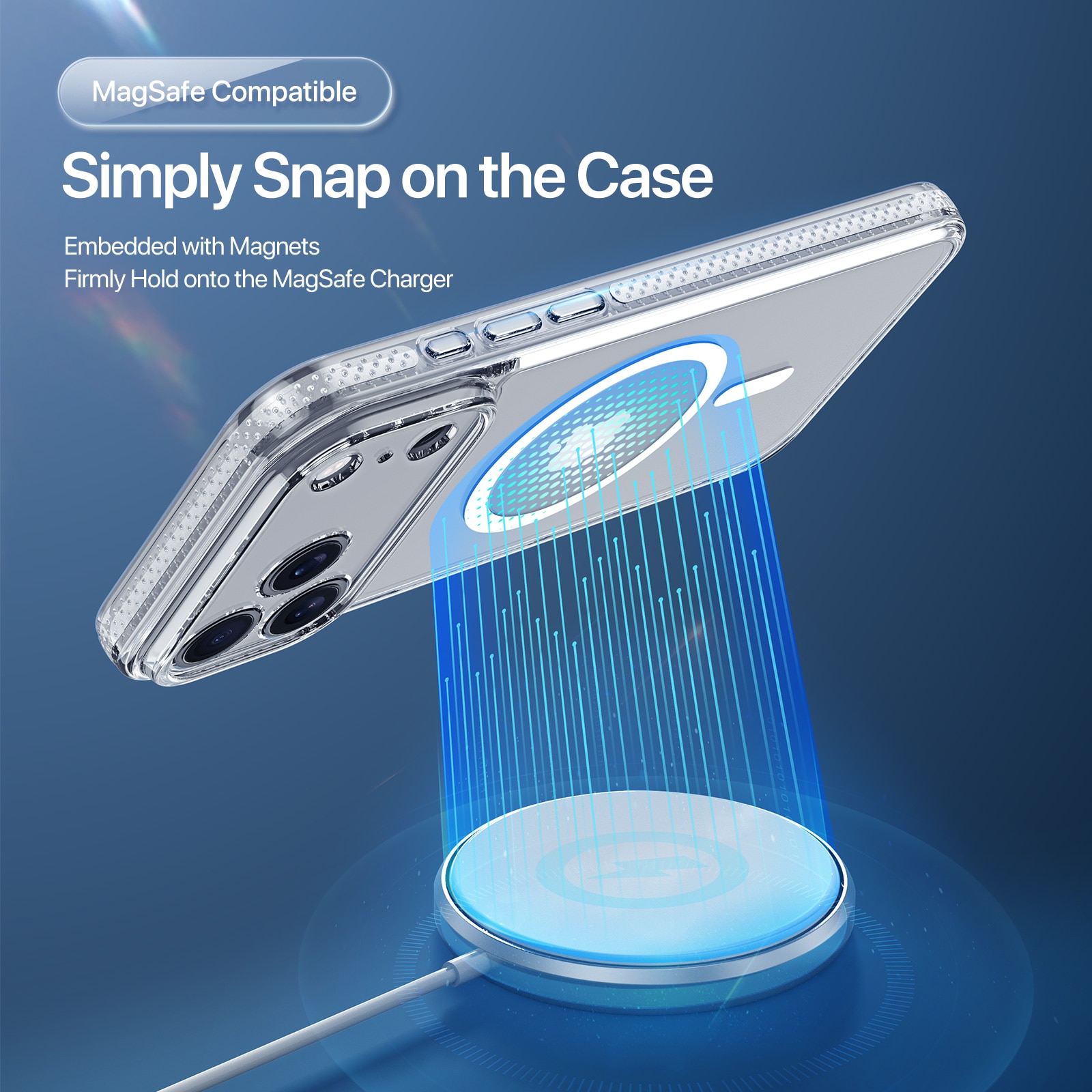 Clin Series MagSafe iPhone 17 Pro Max gjennomsiktig