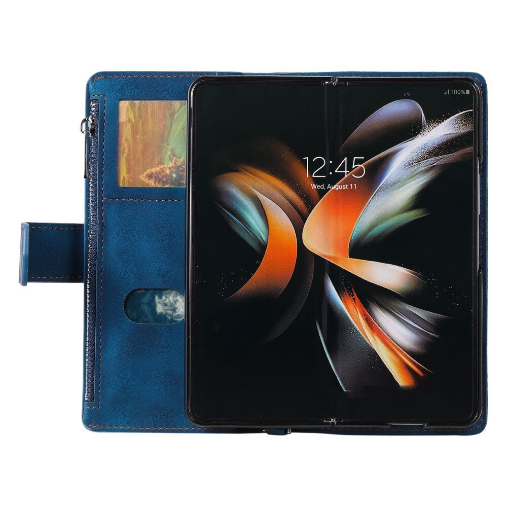 Lommebokveske Samsung Galaxy Z Fold 4 Quilted Blå