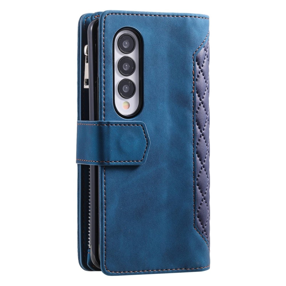 Lommebokveske Samsung Galaxy Z Fold 4 Quilted Blå
