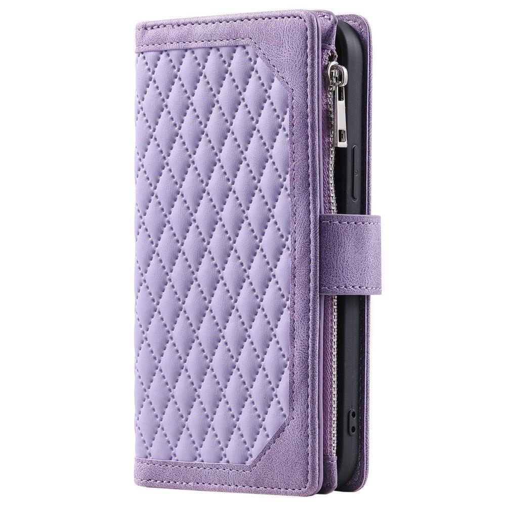 Lommebokveske Samsung Galaxy Z Fold 4 Quilted lilla